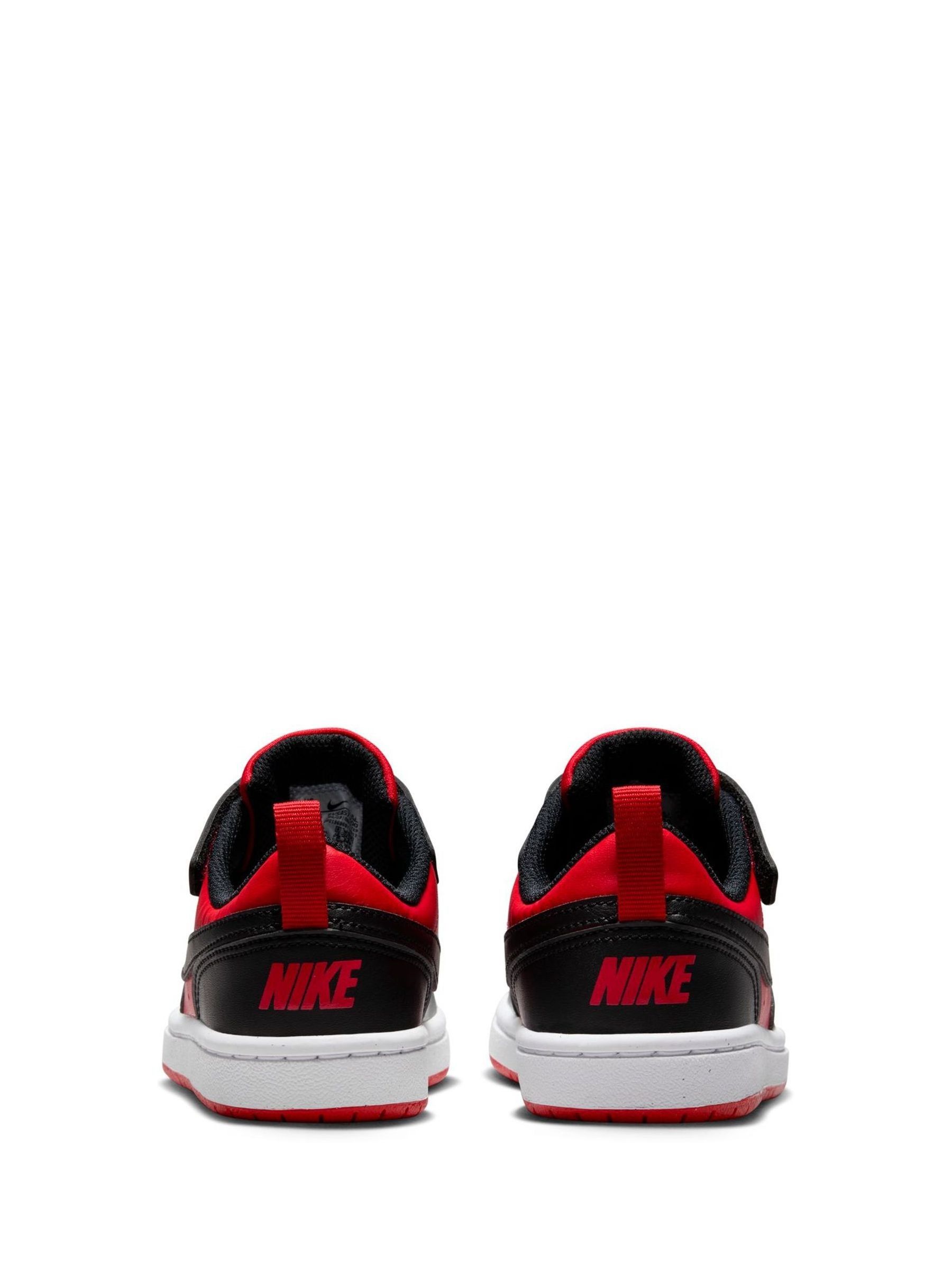 Rood/zwart - Nike - Lage Junior Court Borough Recraft sneakers
