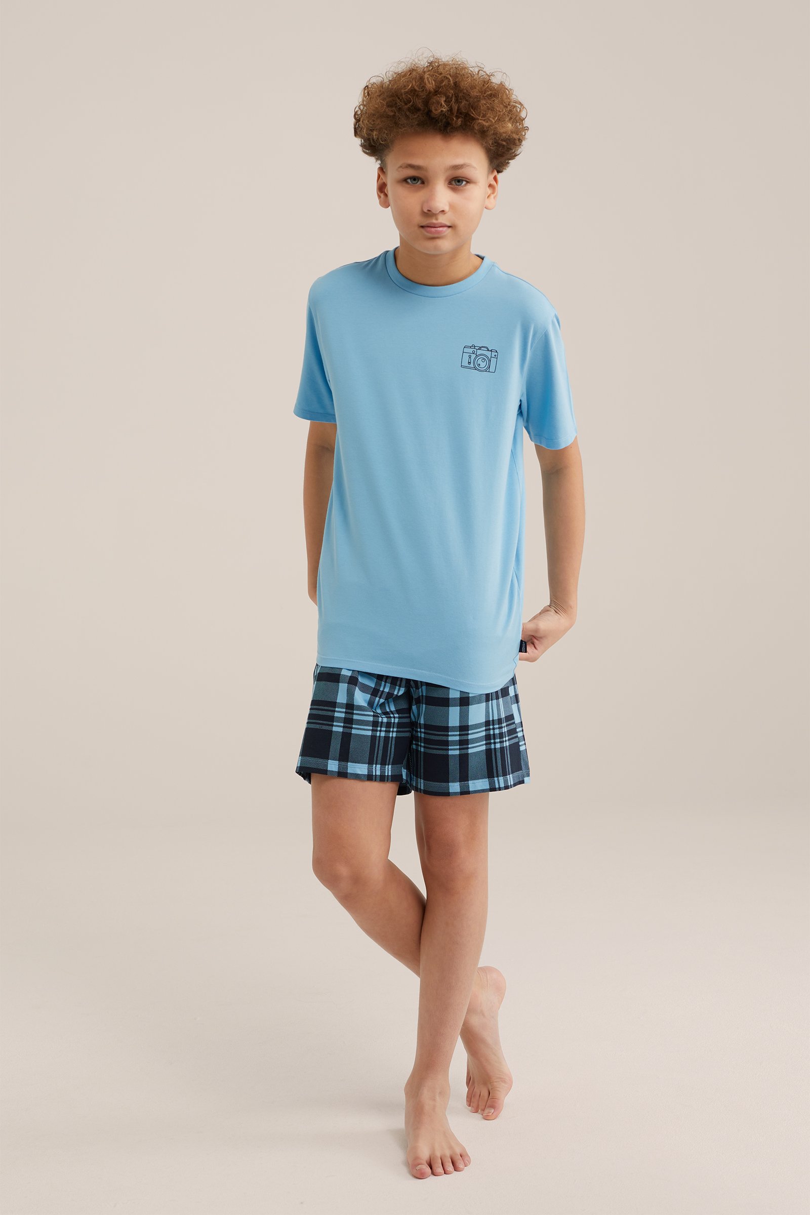 Jongens pyjamaset, 2-pack WE Fashion Blauw