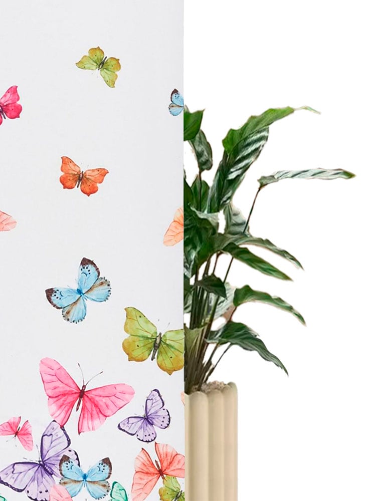 Home affaire Seitenzugrollo »Butterfly« verdunkelnd energiesparend ohne Bohren freihängend Hitzeschutz, Schmetterlinge, bunt, bedruckt, Klemmträger