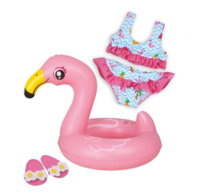 Puppenkleidung FLAMINGO-SCHWIMMSET “ELLA“ (35-45cm) in bunt