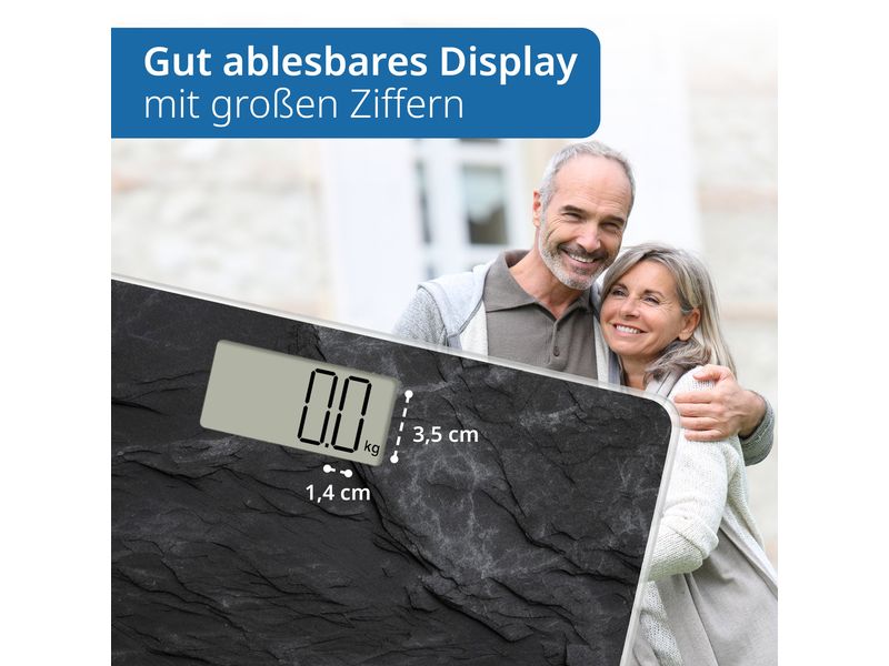 ADE Personenwaage Amina Schiefer Digitale Körperwaage in modernem Design