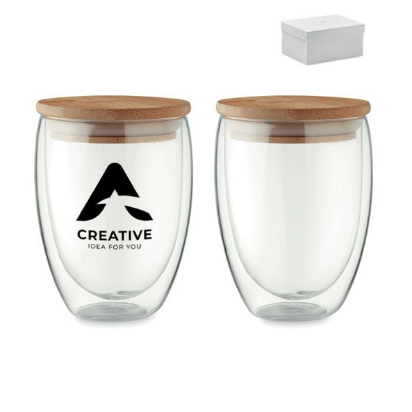 GiftRetail MO6739 - TIRANA SET Lot de 2 verres 350 ml