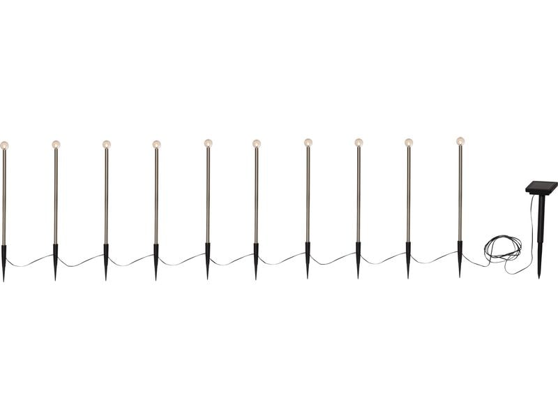 Star Trading Gartenlicht Bubbly 10-PIN Warmweiss, Silber Solargartendekoration