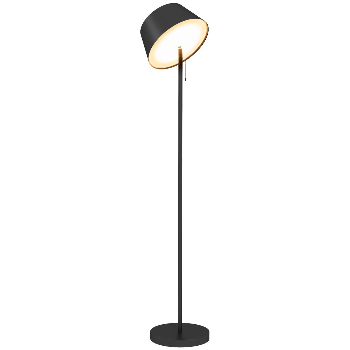Outsunny Solar vloerlamp, 32 x 32 x 153 cm, aluminium, zwart