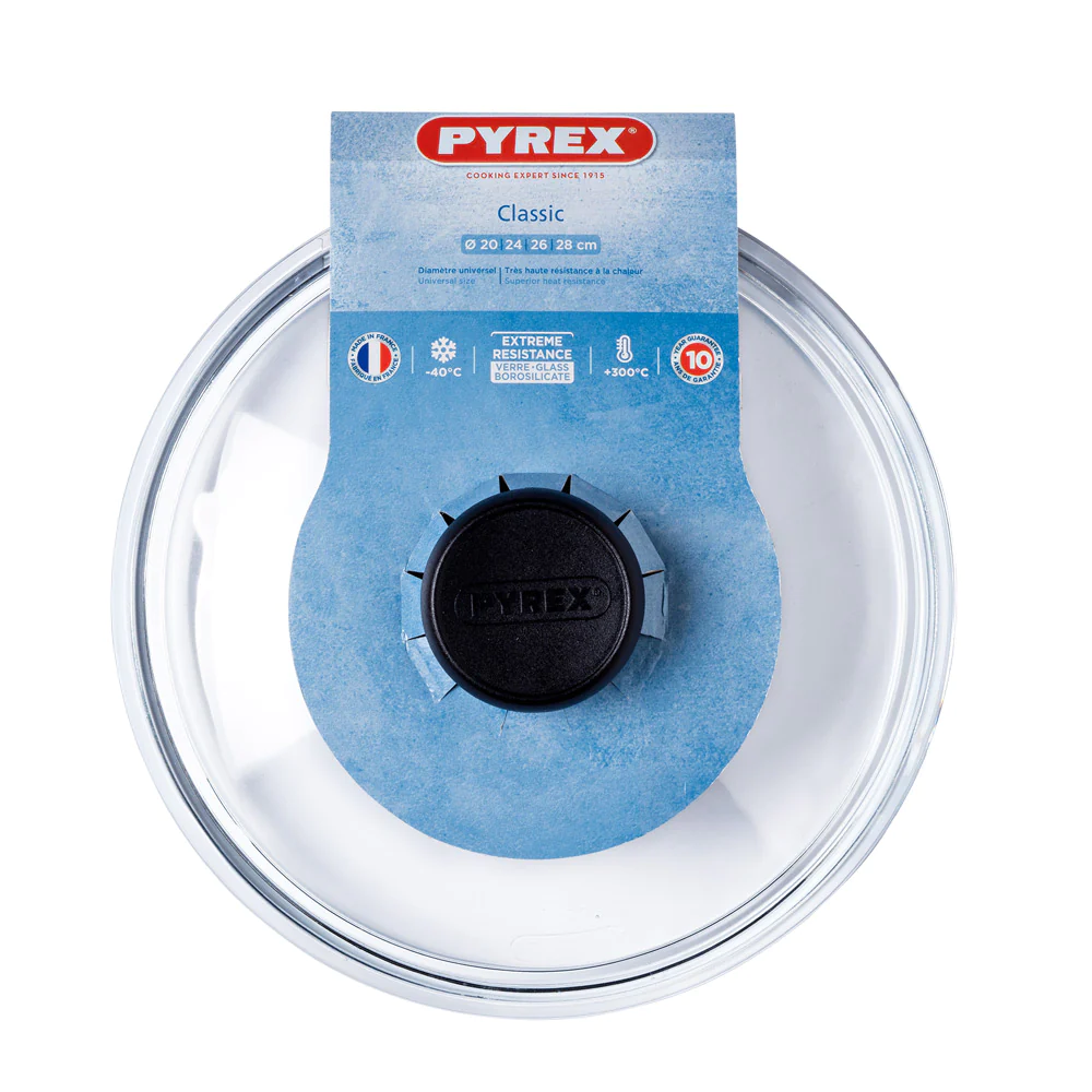 Couvercle 20 cm en verre Pyrex
