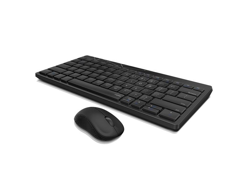 Rapoo Tastatur-Maus-Set 8000M Schwarz/Grau Kabelloses Maus-Tastatur-Set