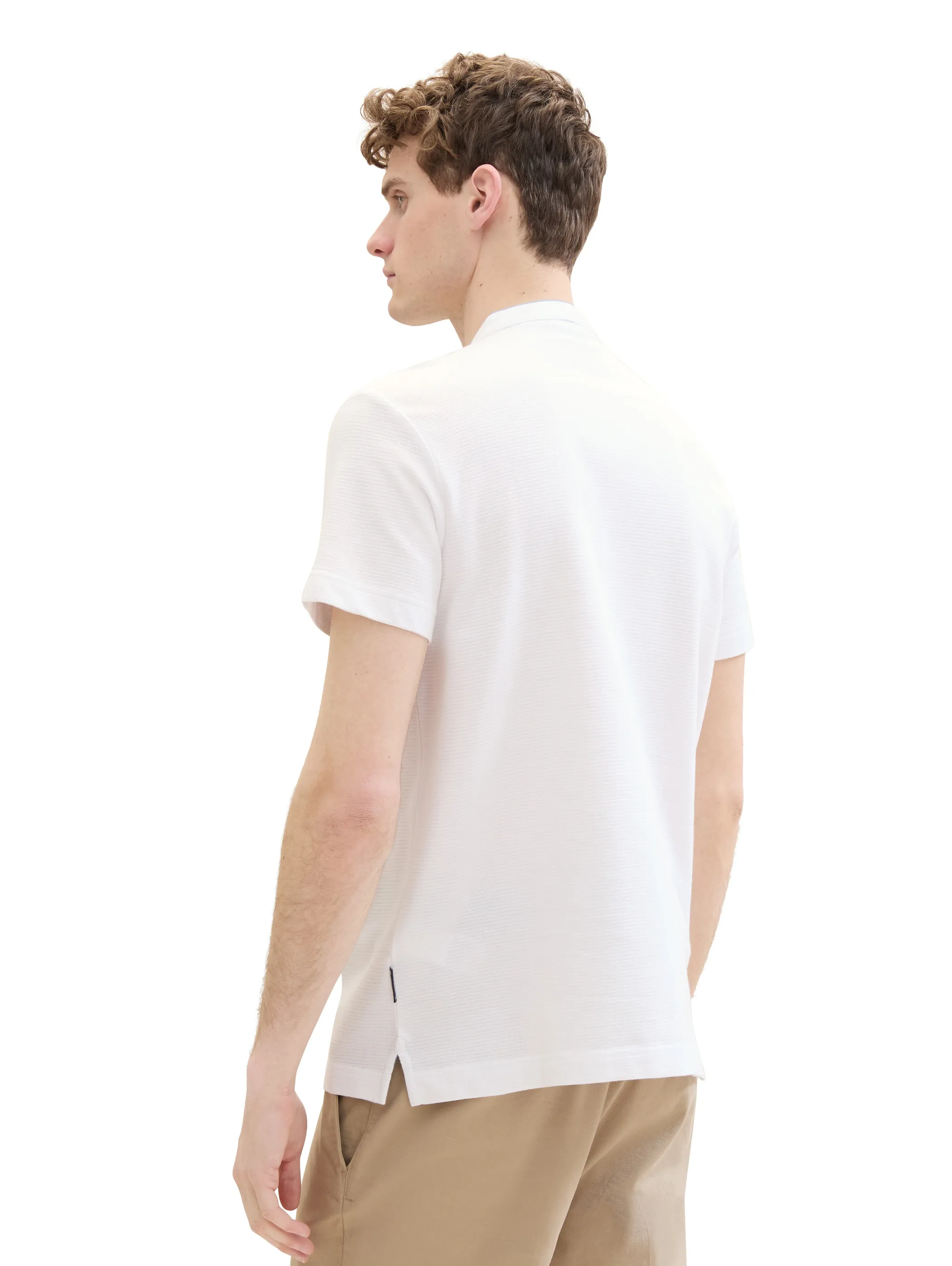 Herren Poloshirt mit kurzem Stehkragen