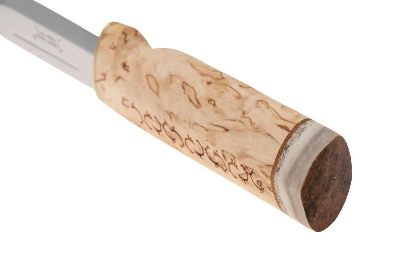 Marttiini Wild Reindeer 11 Pailakka 542014 Stainless, Curly Birch, vaststaand mes