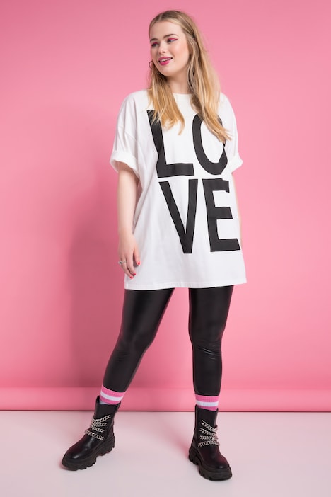 Oversize-Shirt, LOVE, Rundhals, Halbarm