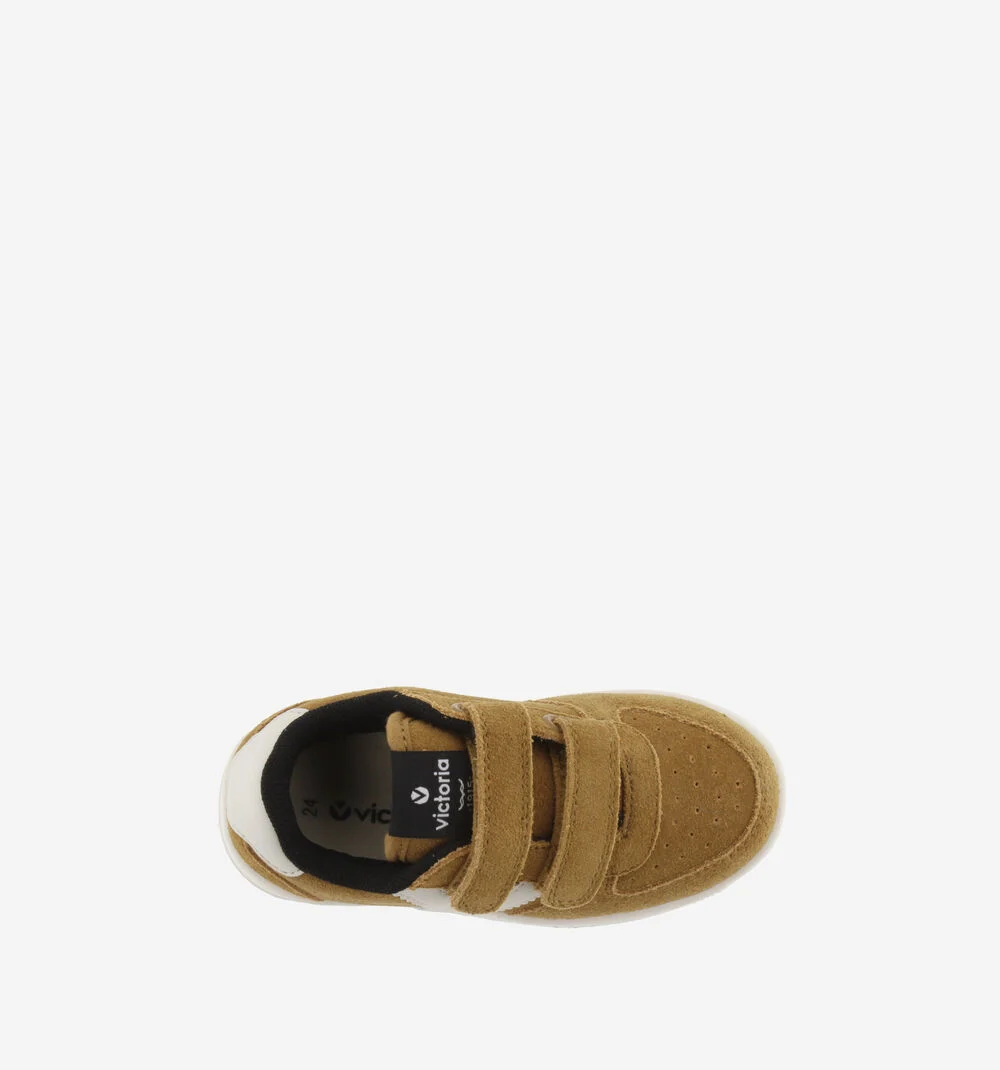 TIEMPO SPLIT LEATHER TRAINERSWHISKY