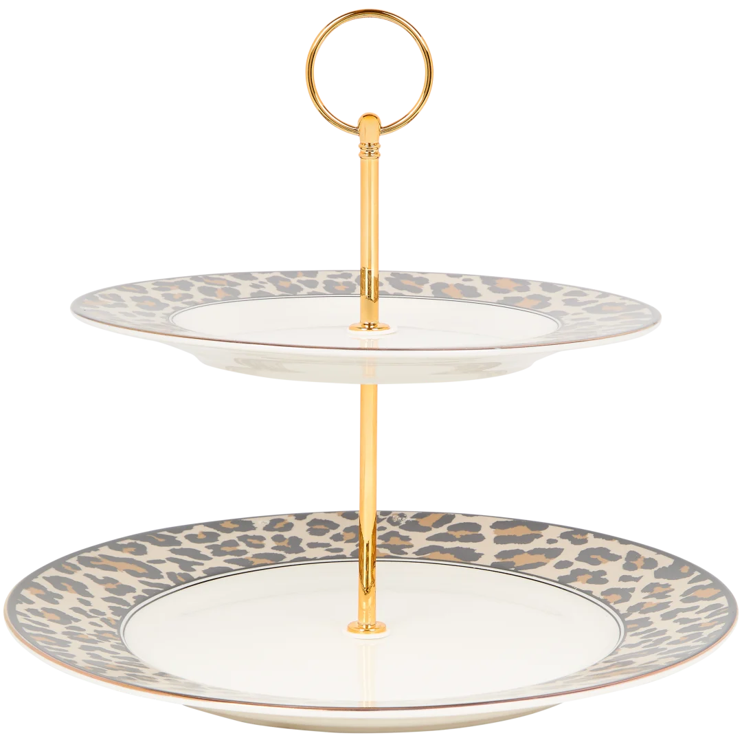 Plateau de service à étages en porcelaine