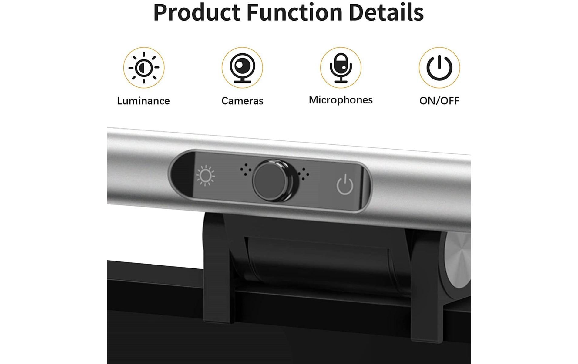 Webcam 2in1 LightBar ProMonitorlampe mit FullHD Webcam
