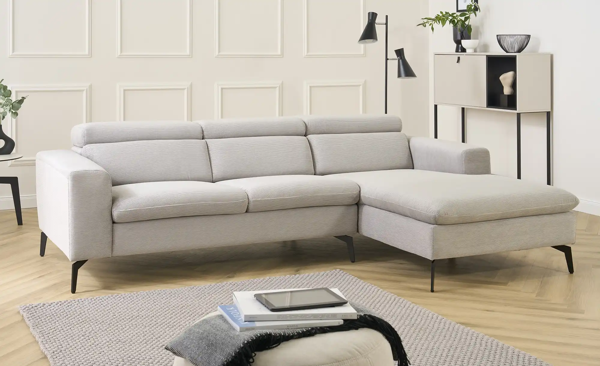 Ecksofa in Cordstoff Liselotta