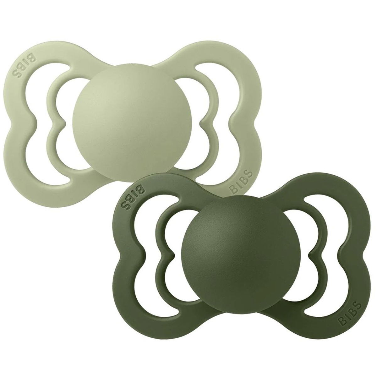 BIBSBIBS   Schnuller Supreme Silikon Symmetrical 2er Pack sage/hunter green 6-12M