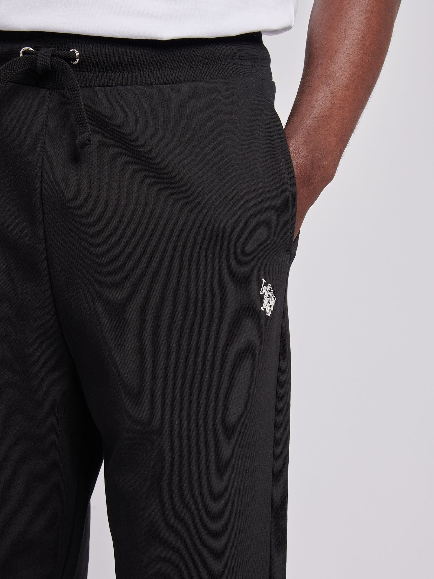 Zwart - U.S. Polo Assn. Mens Elasticated Cuff Loopback Joggers