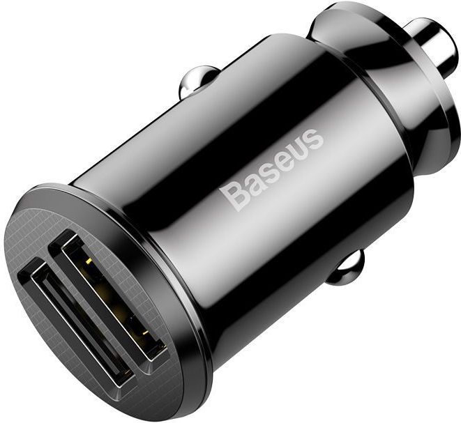 Baseus - Dubbele USB Fast Charge Autolader - Zwart - 15W
