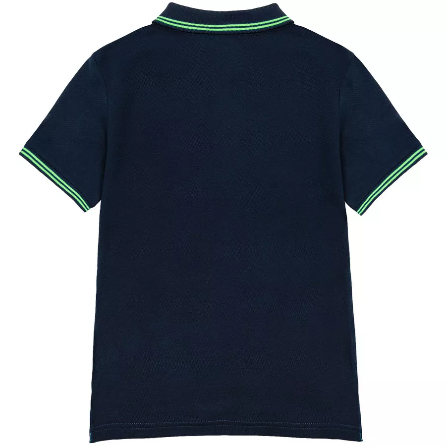 MINOTI Poloshirt mit Kontrastelementen Dunkelblau