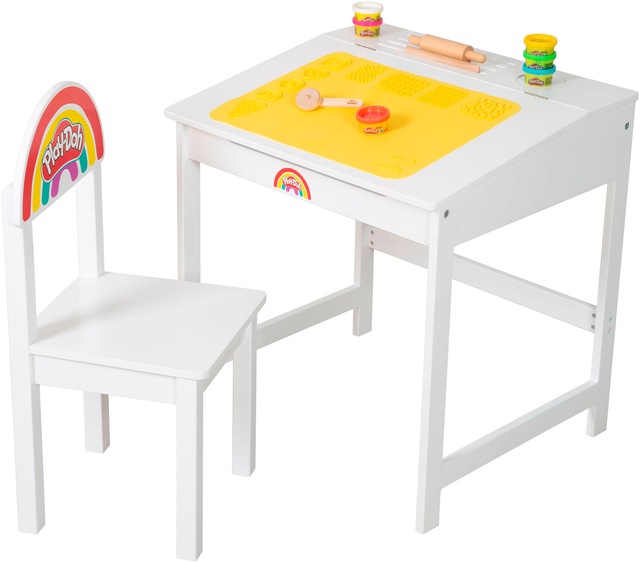 roba® Kindersitzgruppe »Play-Doh Schulpult« Set,  inkl. 3D-Kreativmatte, 6 Knetdosen, Schürze