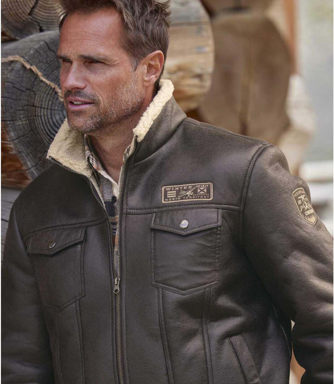 Blouson Aviateur Suédine Doublé Sherpa