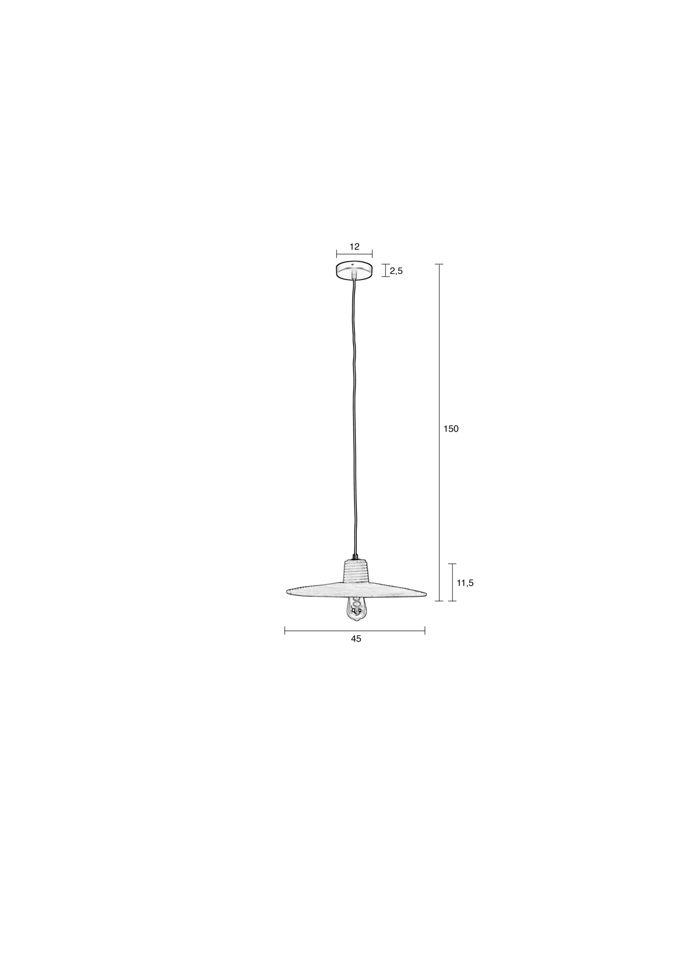 PENDANT LAMP BALANCE M BLACK