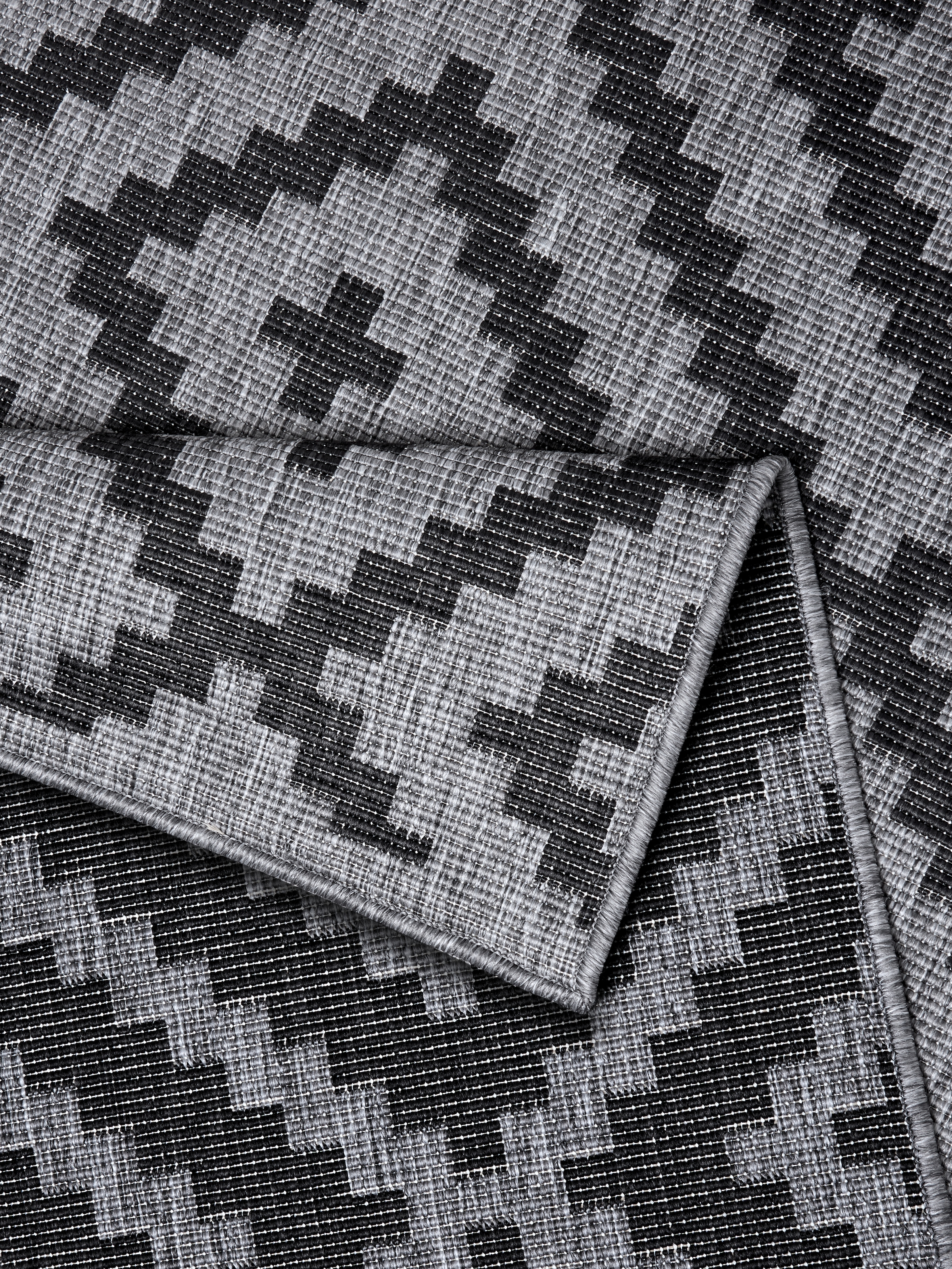 my home Teppich »Ronda  Wendeteppich« rechteckig 5 mm Höhe Sisal-Optik, Flachgewebe, In-  und Outdoor, geometrisches Boho Design