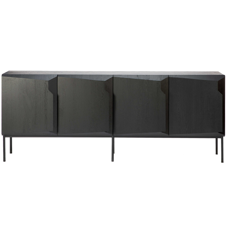 Ethnicraft Stairs dressoir 200x46 eiken zwart