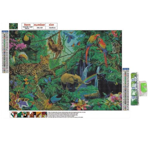 Diamond paint - jungle - 30x40 cm