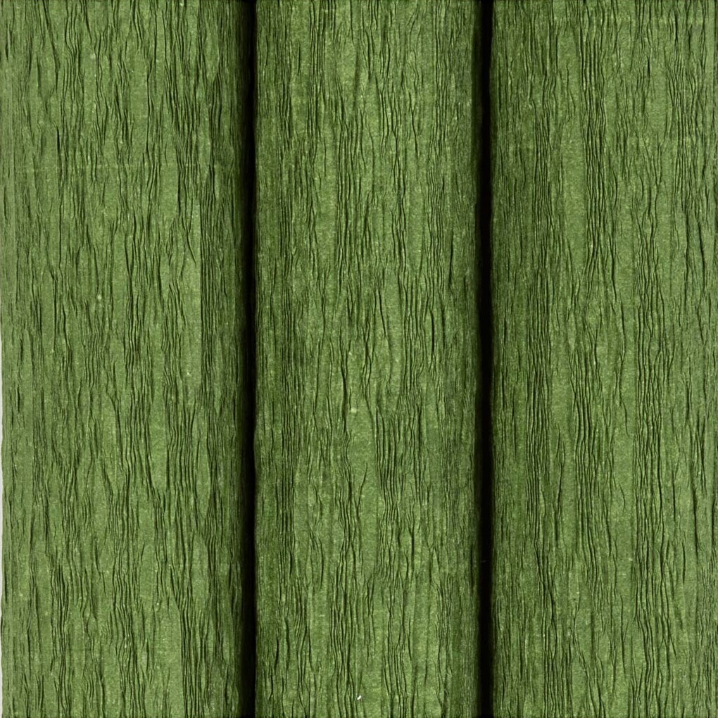 Crepepapir - 25X60 CM - Stræk/Crepe 180% - 105 G - Løvgrøn - 3 Ark