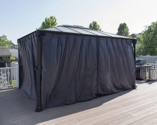 Palram Pavilion – Canopia Martinique 4300 Premium Tuinpaviljoen incl. gordijnset 430 x 295,5 cm antraciet