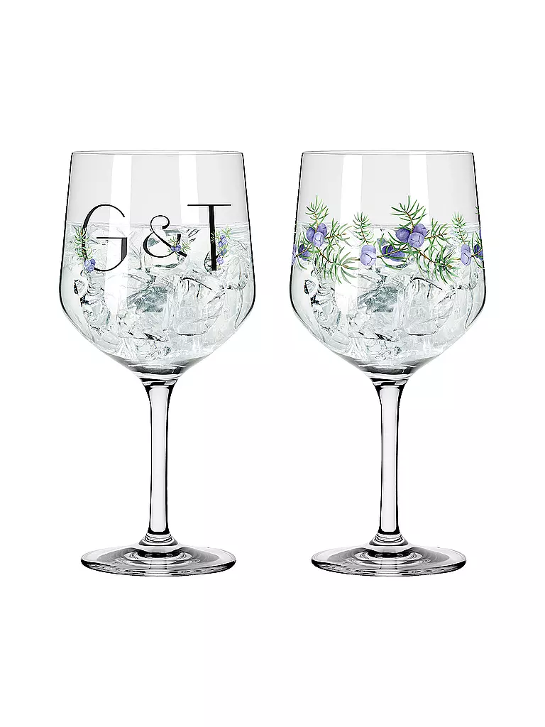 RITZENHOFF Gin Glas 2-er Set BOTANIC LIGHTS  #5 #6 Design Team bunt
