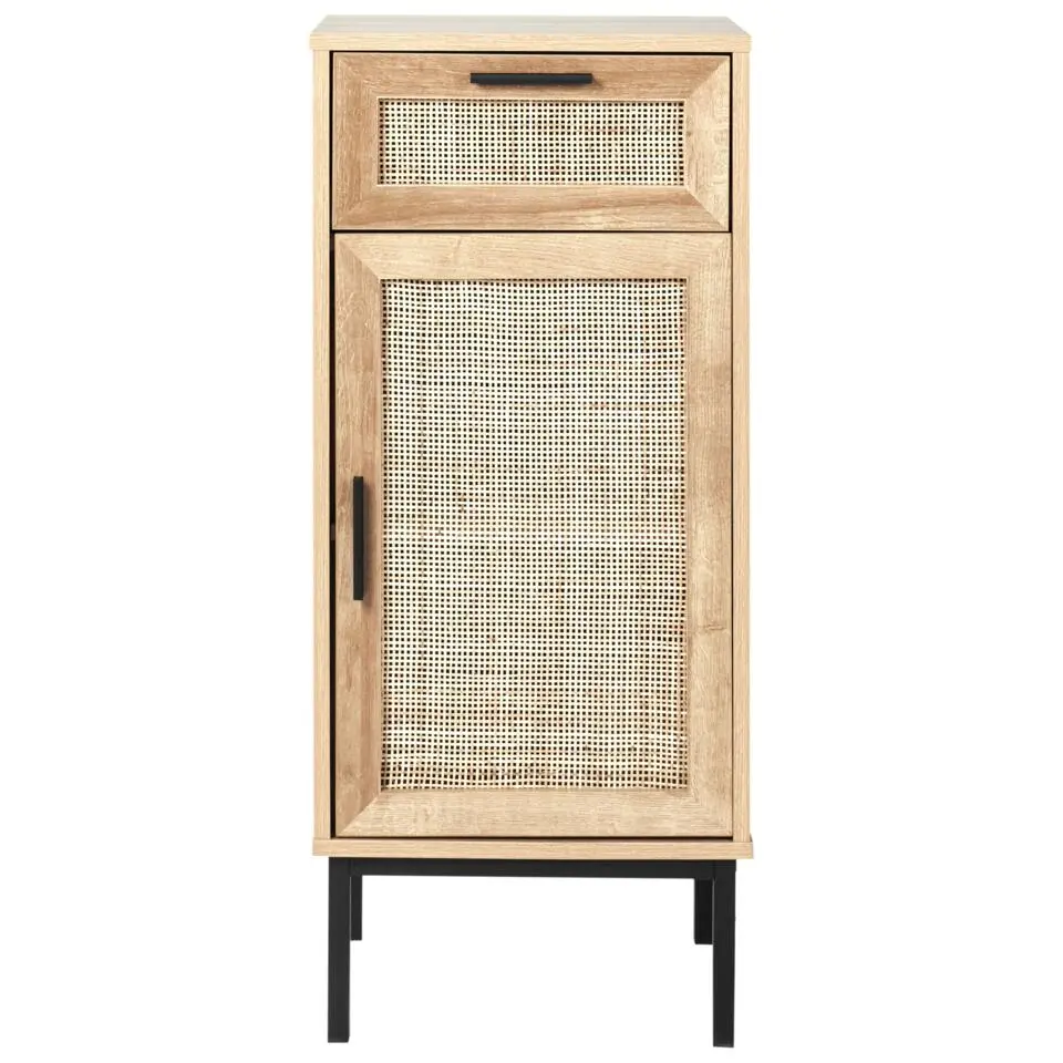 ROSELL - Staande badkamerkast - Lichthout - 40 x 92 cm - Vezelplaat