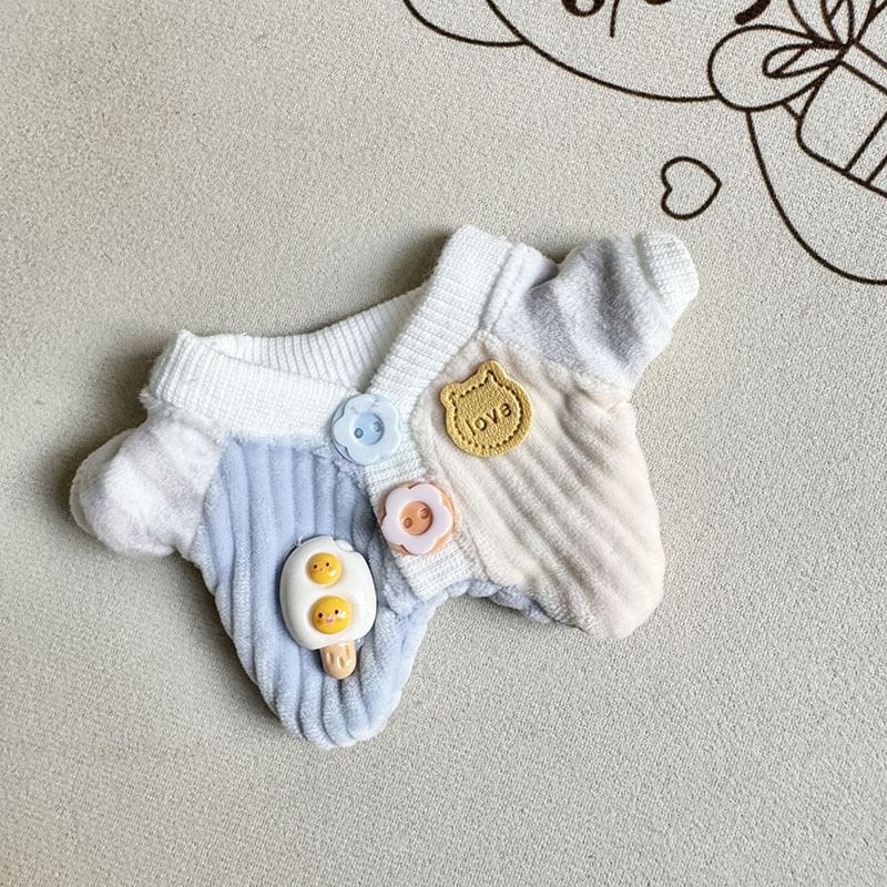 Masoom - Gestreepte overall poppenkleding - 17 cm (verschillende ontwerpen)