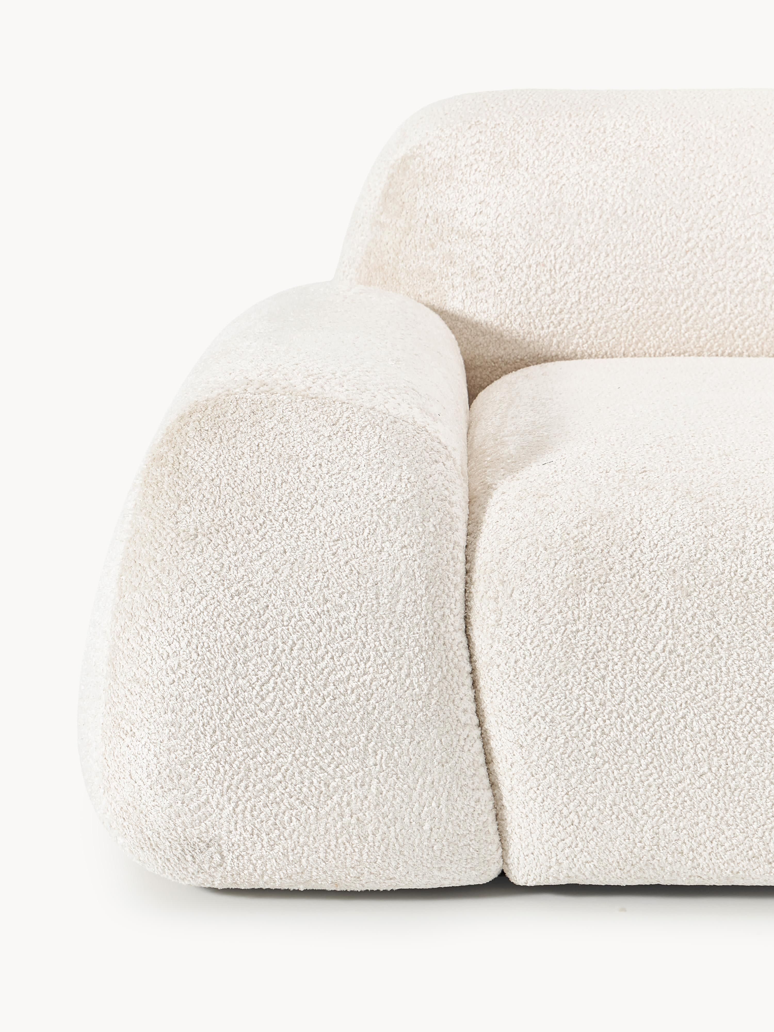 Modulaire bank Wolke (4-zits) van teddy-bouclé