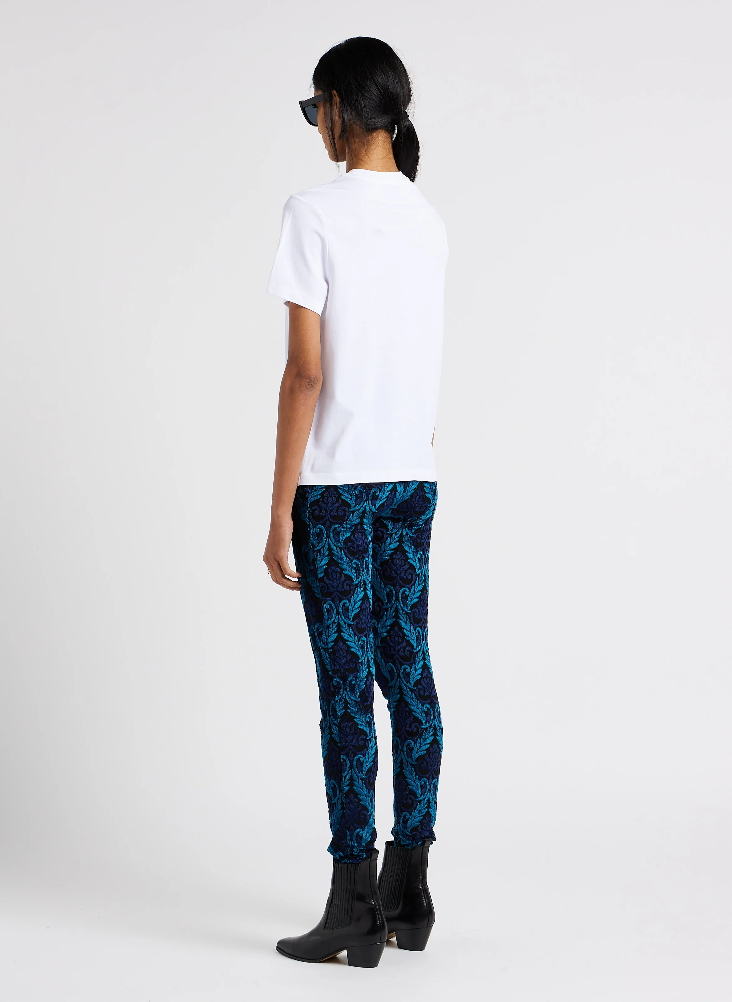 Tee-shirt col rond en coton | Blanc