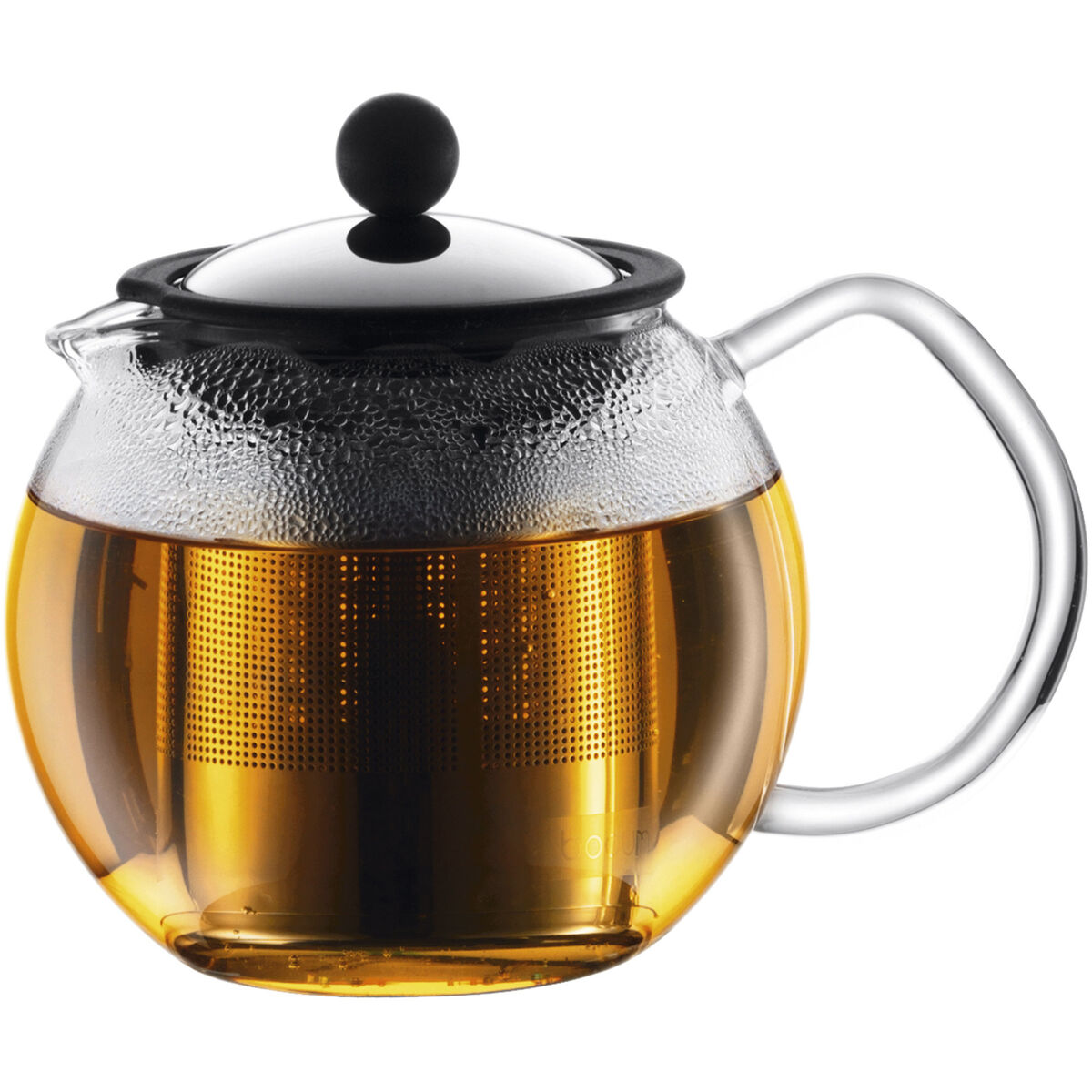 ASSAM Tekanne med glasshåndtak og stålfilter, 0,5 l