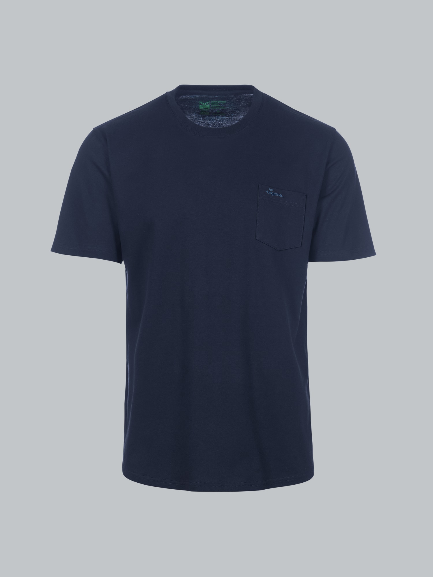 T-Shirt aus Biobaumwolle mit Brusttasche Navy-C2C
