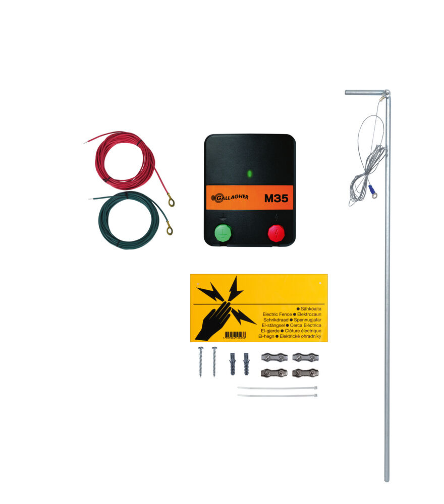 Gallagher Huisdieren starter kit - Schrikdraad - M35 - 230V - 11 cm - 230V - 0.1 Joule - 40 cm