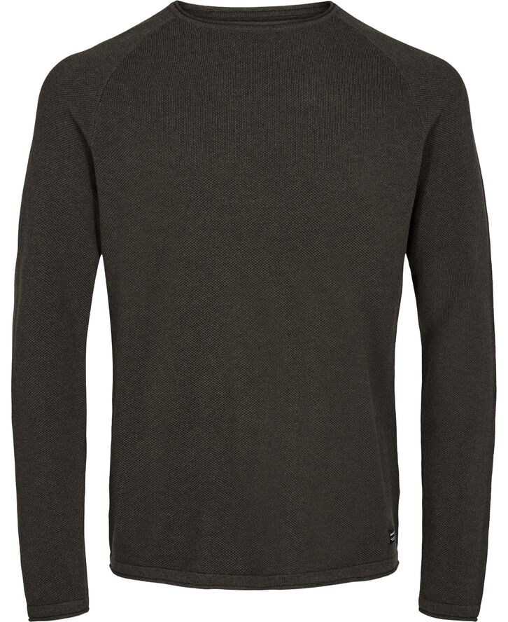 Jack & Jones JJEHILL KNIT CREW NECK NOOS Olive night/melange