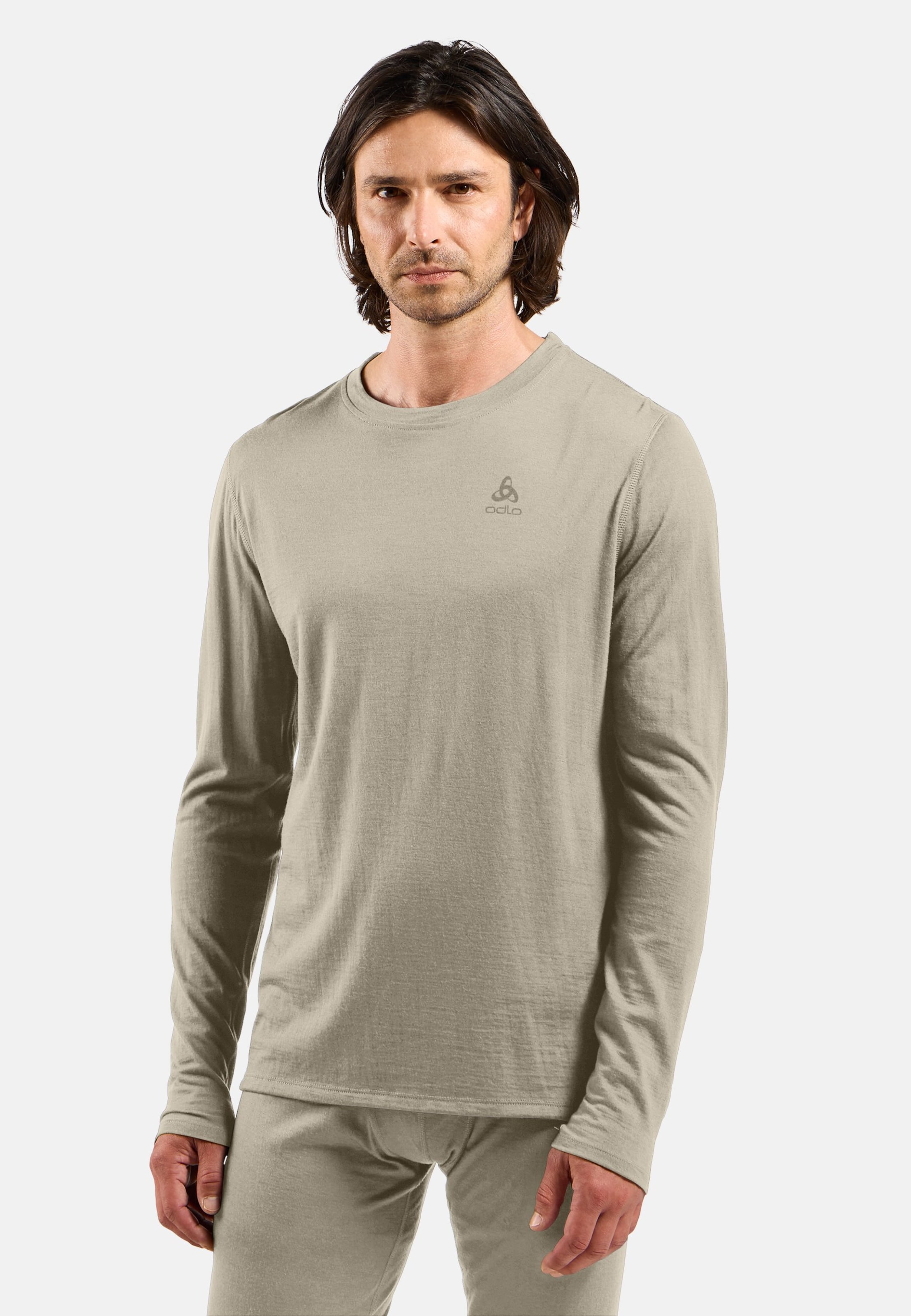Natural Merino 160 Base Layer Langarmshirt in agate gray