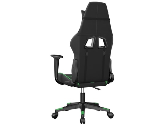 VIDAXL - Fauteuil de bureau Chaise de jeu noir et vert similicuir