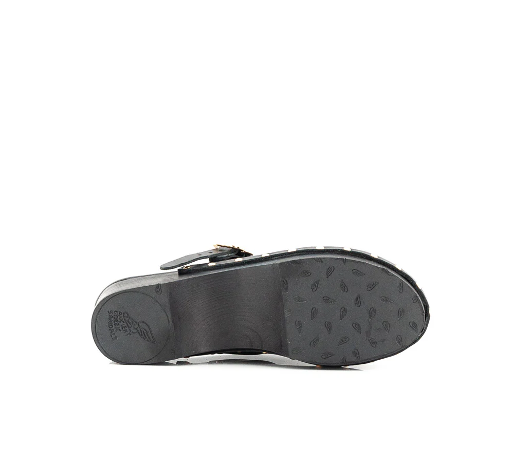 ANCIENT GREEK SANDAL - CLASSIC CLOG NOIR