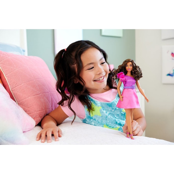 Barbie - Fashionista Puppe - Rüschenkleid - Brünett