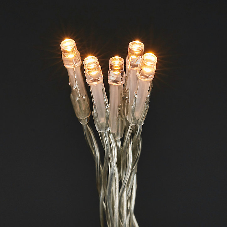 Guirlande lumineuse 50 LEDs blanc chaud intérieur/extérieur