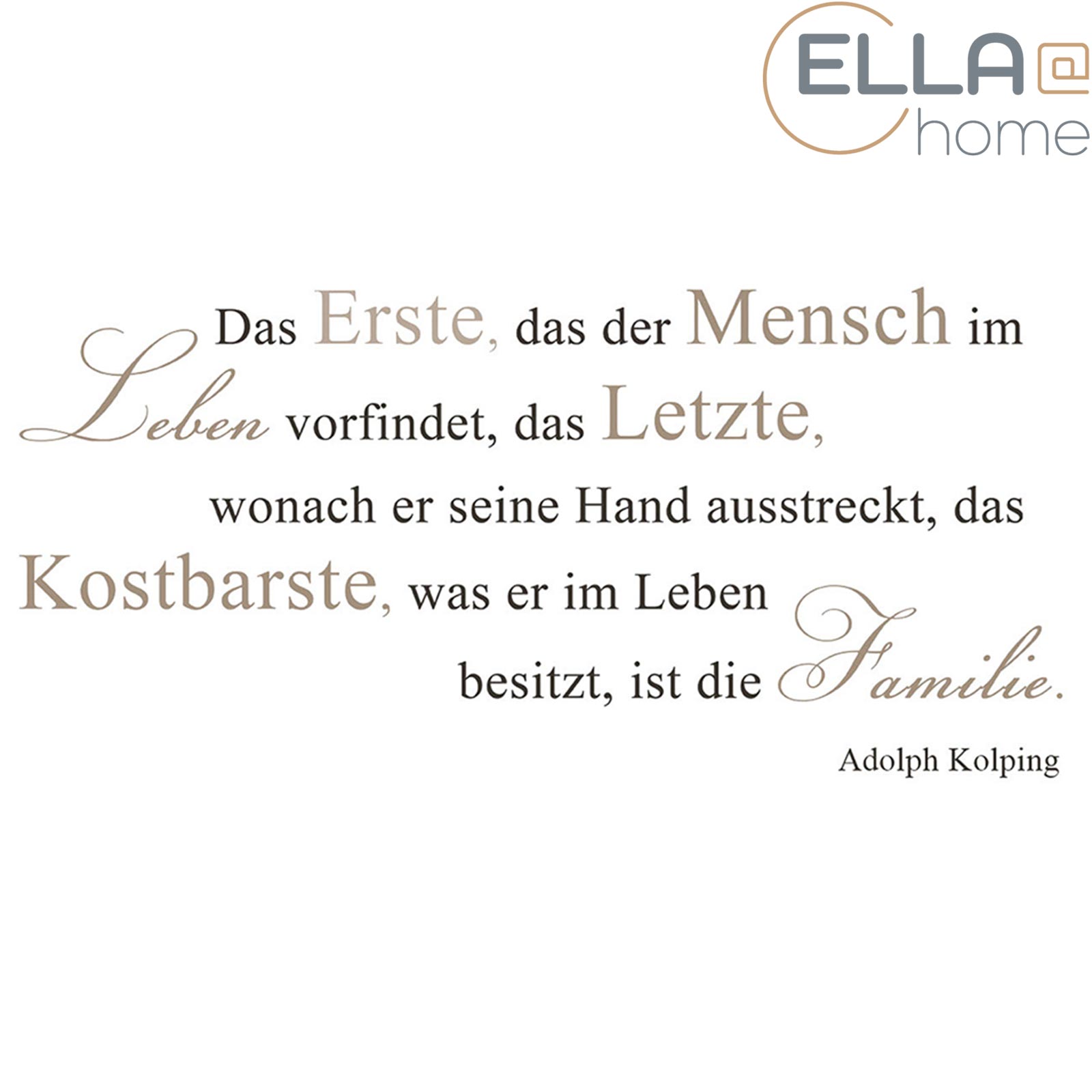 ELLA@home Wandtattoo - Zitat - Adolph Kolping - selbstklebend
