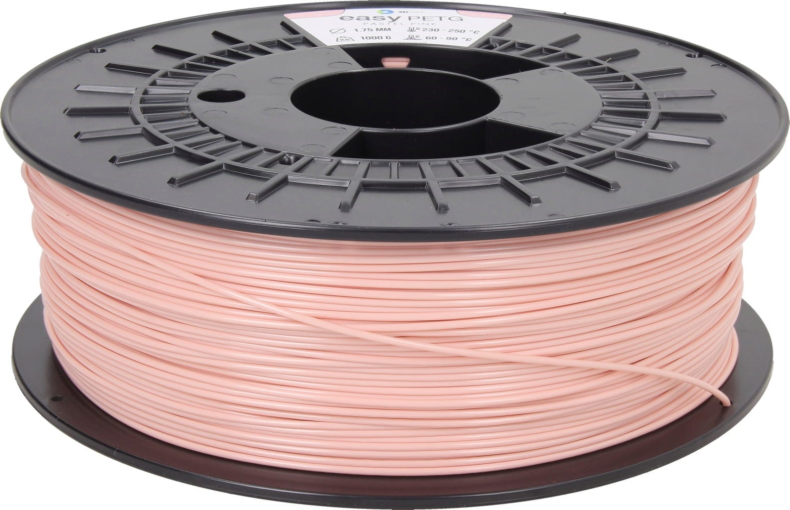 3DJAKE  easyPETG Pastellpink, 1,75 mm / 1000 g    PETG Filament für robuste & präzise Drucke in Pastellpink