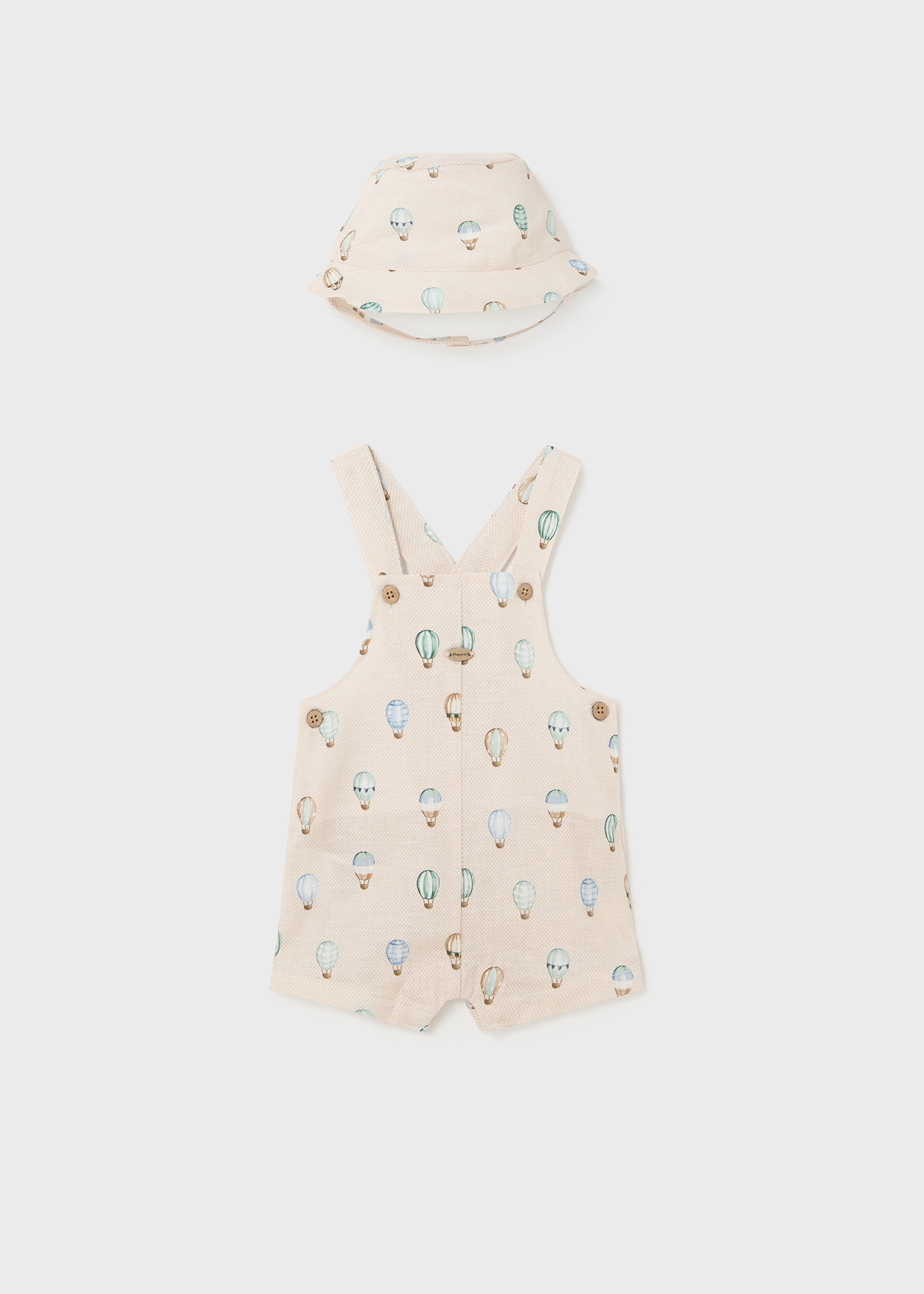 Jardineira infantil Kale com chapéu de pescador