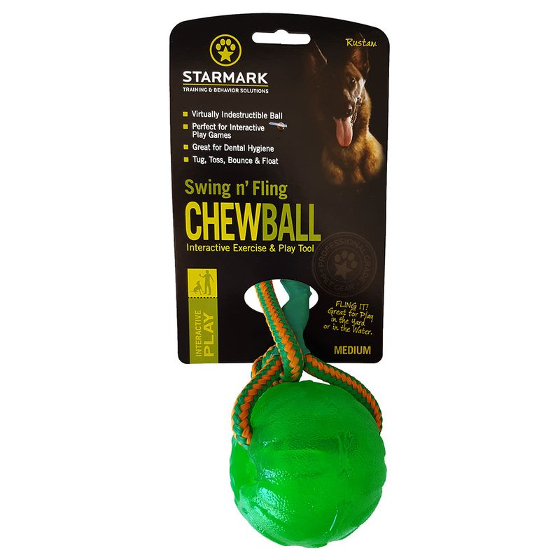 Jouet Starmark Swing n' Fling Chew Ball