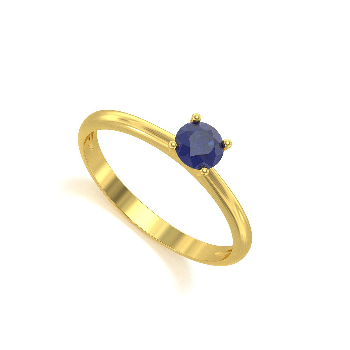 Bague ADEN Solitaire Or 585 Jaune Saphir 1.59grs