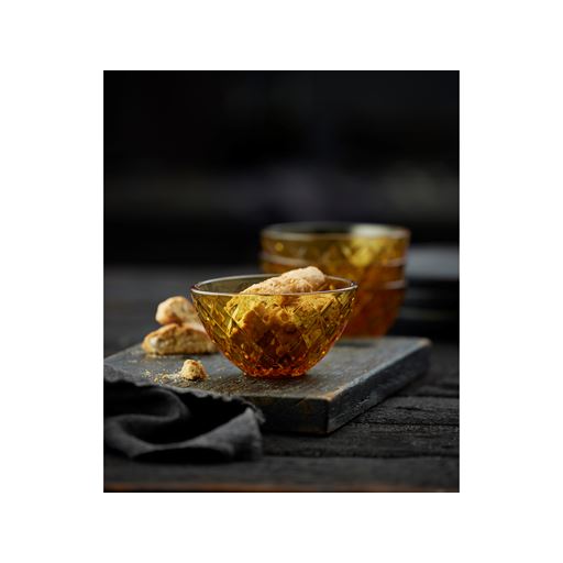 Lyngby Glas Sorrento 4-pak Skåle, Amber, Ø12 cm
