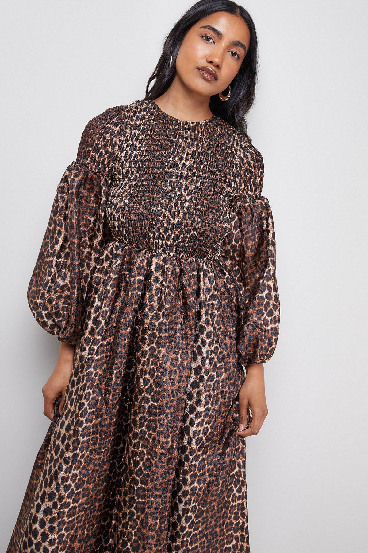 Warehouse Robe Midaxi Froncée en Organza Texturé